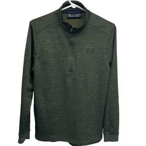 Under Armour 1/4 Zip Cold Gear S Loose Fit Green and Black